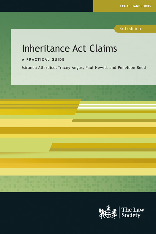 Inheritance Act Claims, 3rd edition Law Society